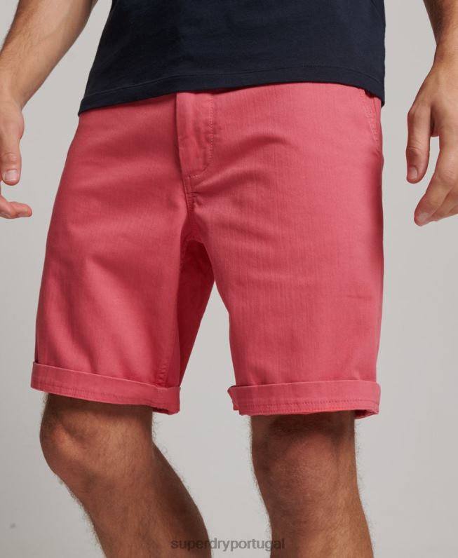 short chino oficial homens rosa roupas Superdry 2208H71