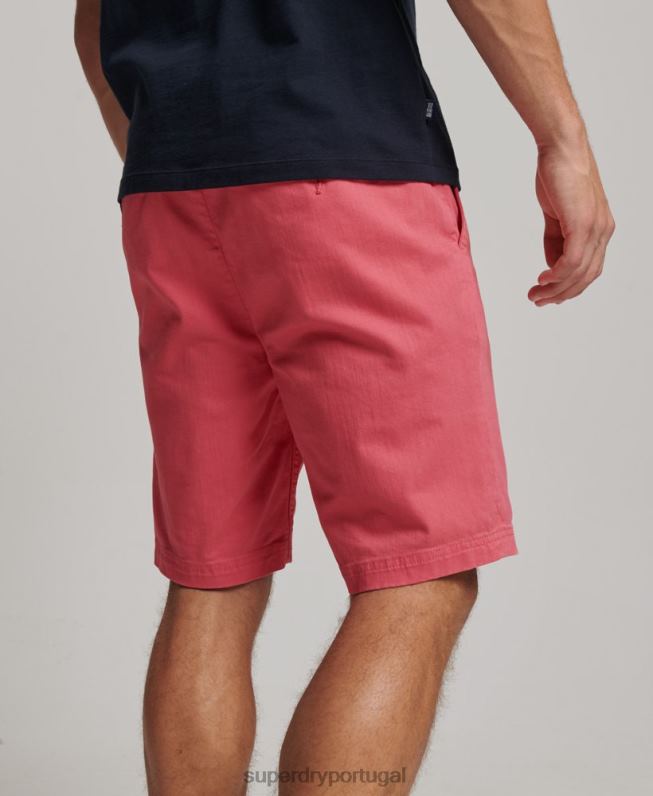 short chino oficial homens rosa roupas Superdry 2208H71