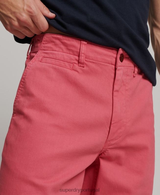 short chino oficial homens rosa roupas Superdry 2208H71