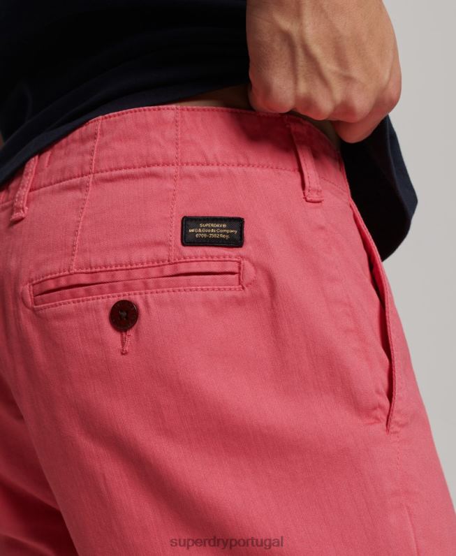 short chino oficial homens rosa roupas Superdry 2208H71