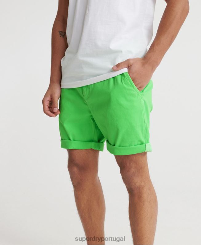 short chino queimado de sol homens verde roupas Superdry 2208H364