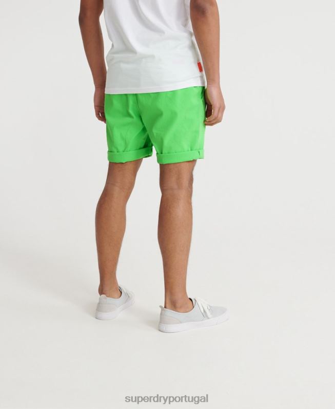 short chino queimado de sol homens verde roupas Superdry 2208H364