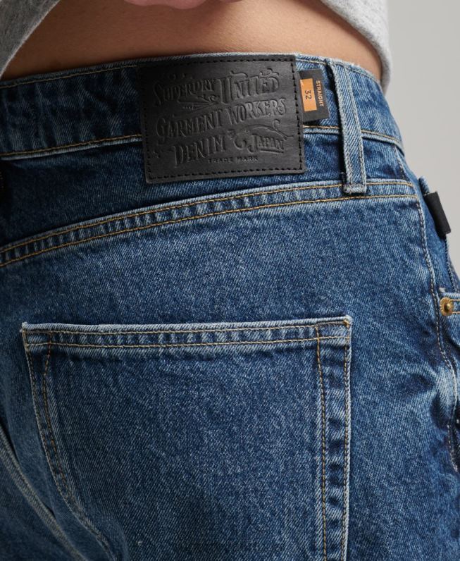 short reto vintage de algodão orgânico homens azul escuro roupas Superdry 2208H273