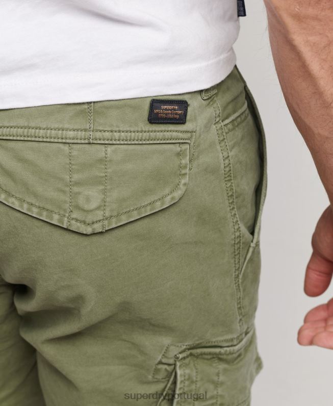 shorts cargo de núcleo de algodão orgânico homens caqui roupas Superdry 2208H267