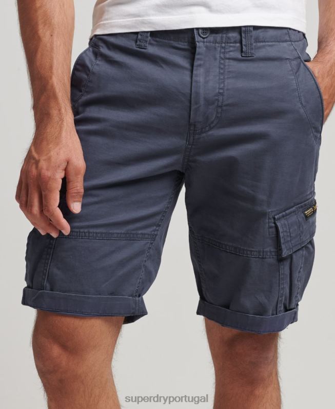 shorts cargo de núcleo de algodão orgânico homens marinha roupas Superdry 2208H265