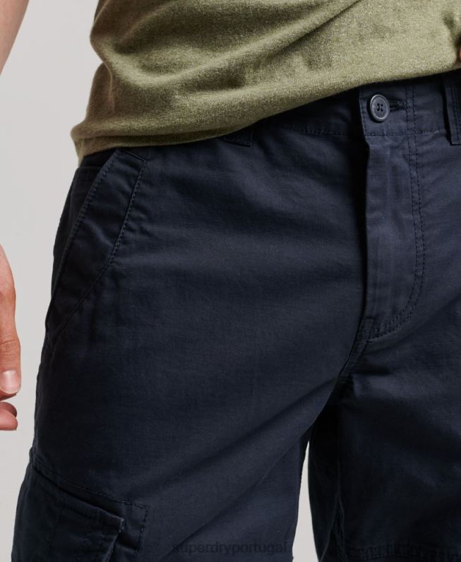 shorts cargo de núcleo de algodão orgânico homens marinha roupas Superdry 2208H75