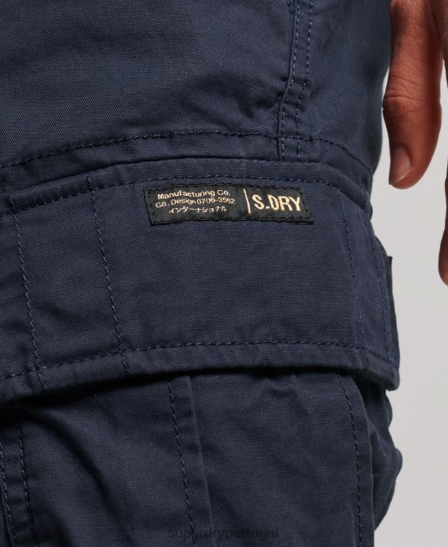 shorts cargo de núcleo de algodão orgânico homens marinha roupas Superdry 2208H75