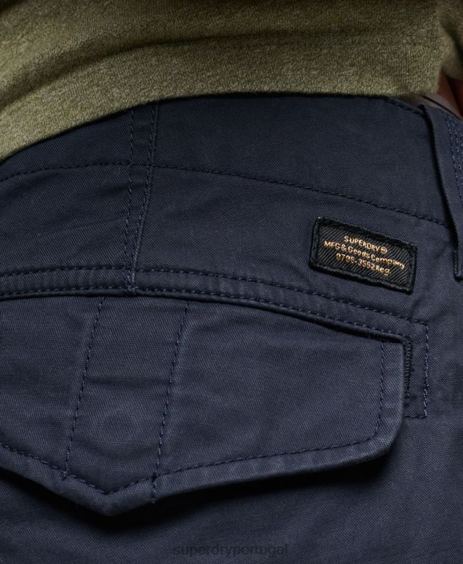 shorts cargo de núcleo de algodão orgânico homens marinha roupas Superdry 2208H75