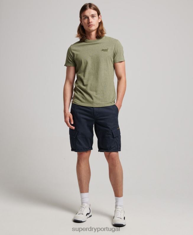 shorts cargo de núcleo de algodão orgânico homens marinha roupas Superdry 2208H75