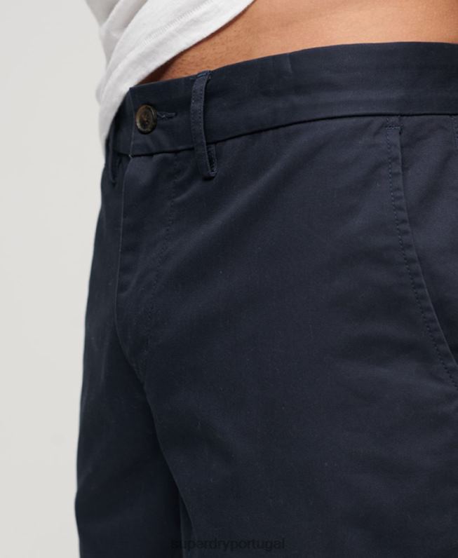 shorts chino elásticos finos homens marinha roupas Superdry 2208H103