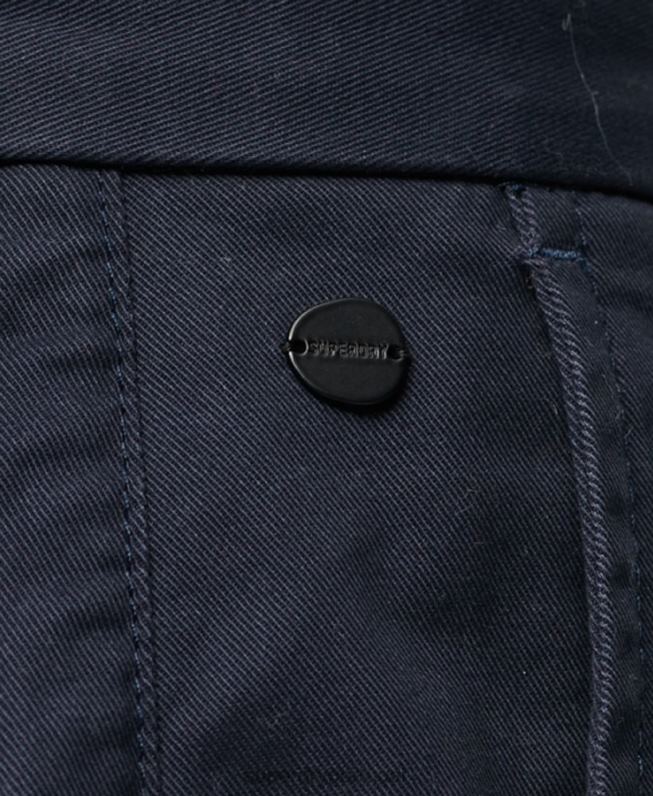 shorts chino elásticos finos homens marinha roupas Superdry 2208H103