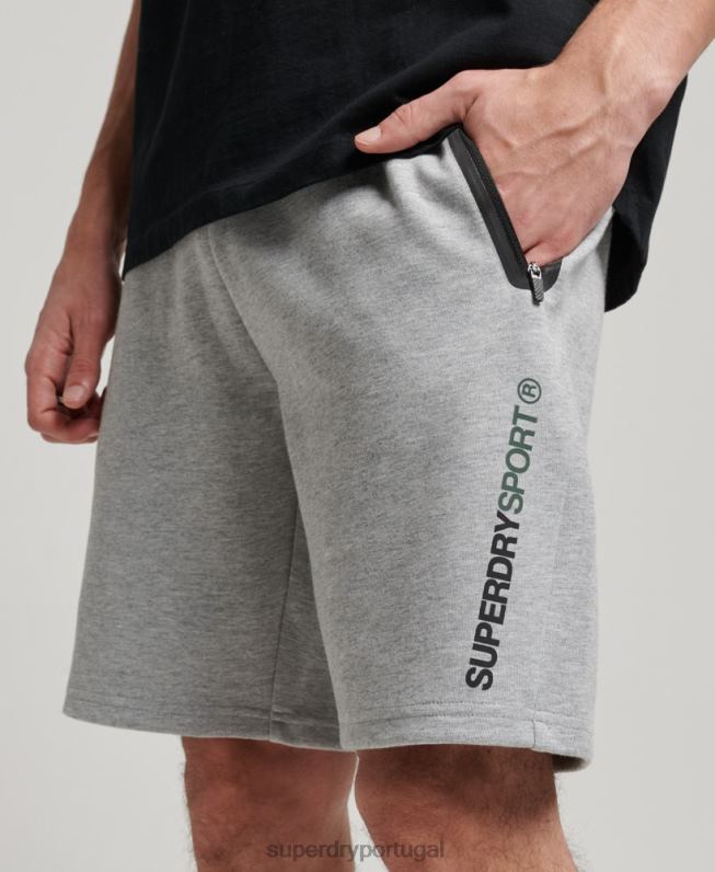shorts de ginástica homens cinza roupas Superdry 2208H283