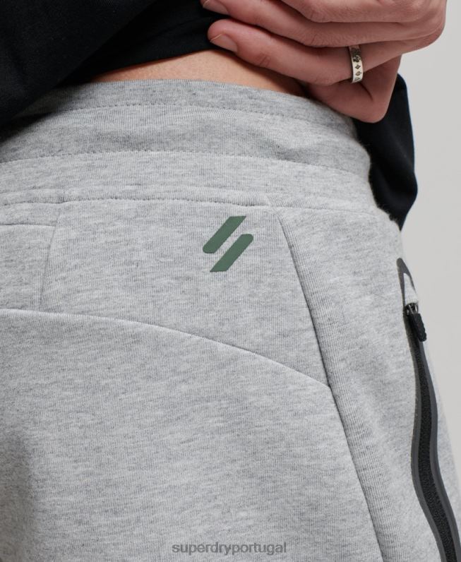 shorts de ginástica homens cinza roupas Superdry 2208H283