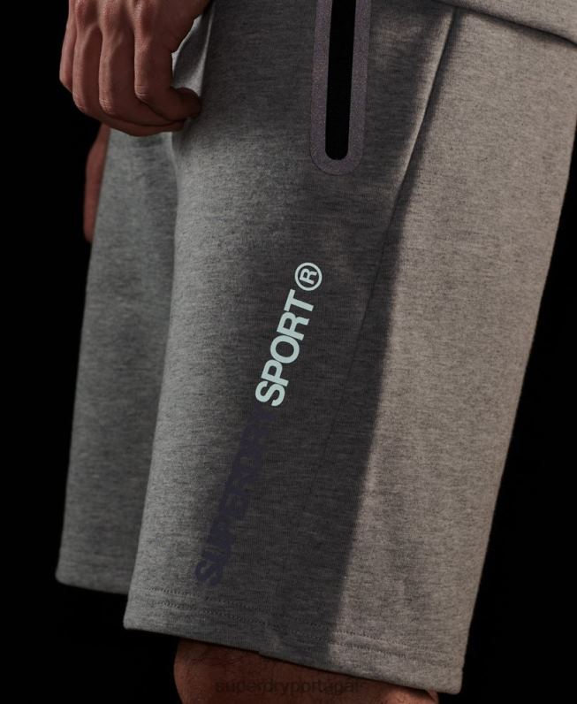 shorts de ginástica homens cinza roupas Superdry 2208H283