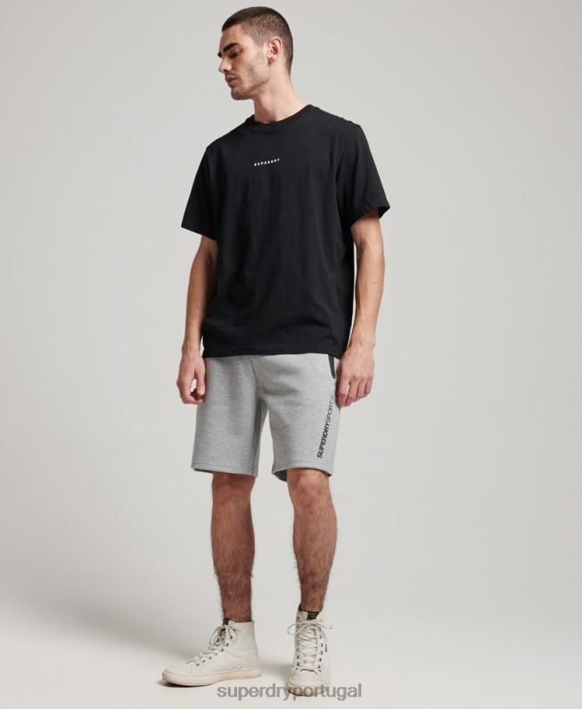 shorts de ginástica homens cinza roupas Superdry 2208H283