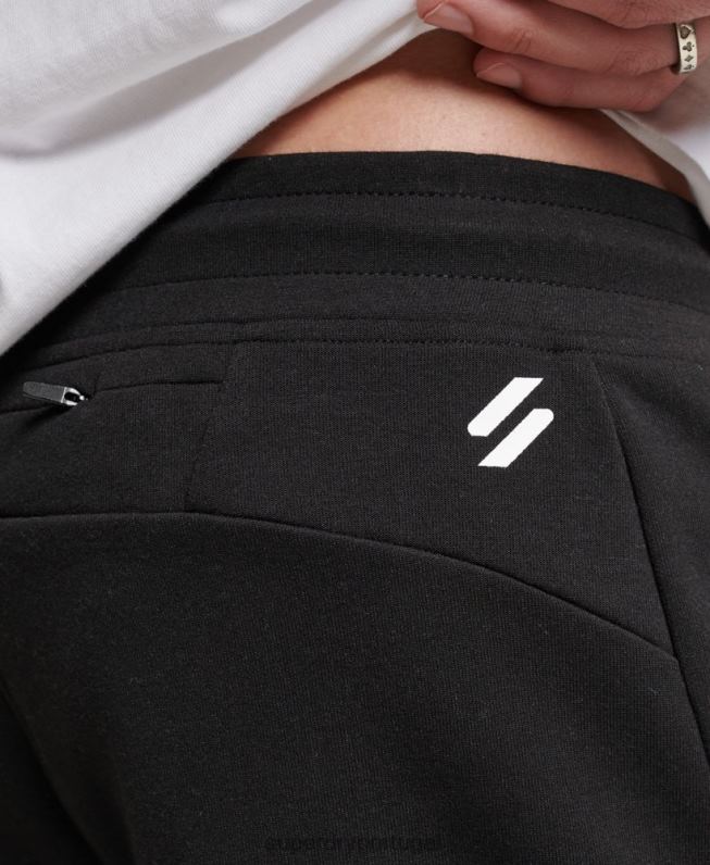 shorts de ginástica homens preto roupas Superdry 2208H315