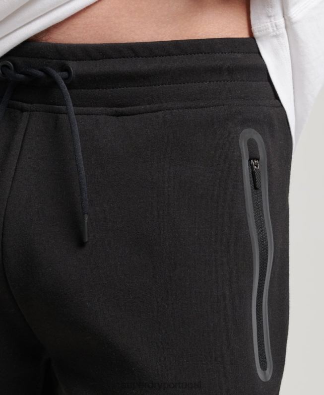 shorts de ginástica homens preto roupas Superdry 2208H315