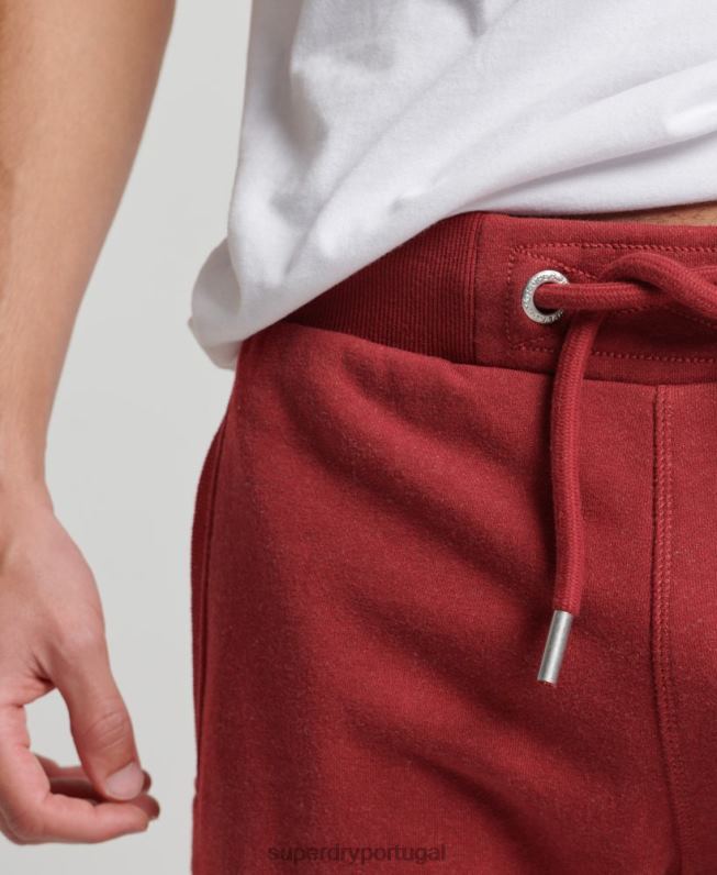shorts de jérsei bordados com logo vintage homens vermelho roupas Superdry 2208H339