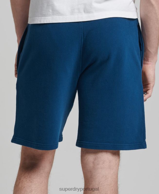 shorts esportivos code core homens azul roupas Superdry 2208H351
