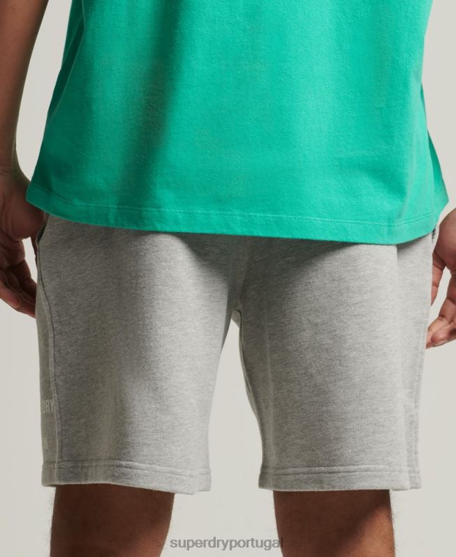 shorts esportivos code core homens cinza roupas Superdry 2208H323