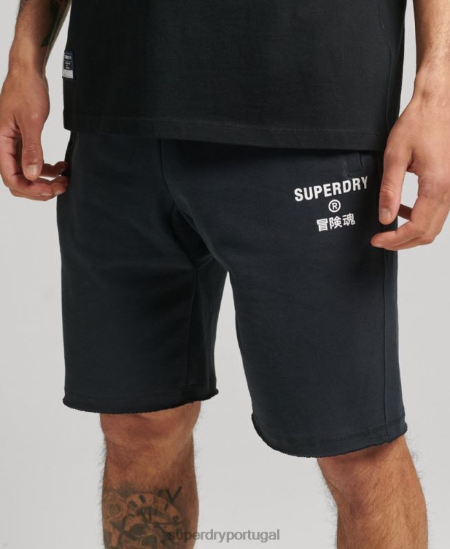 shorts esportivos code core homens marinha roupas Superdry 2208H360