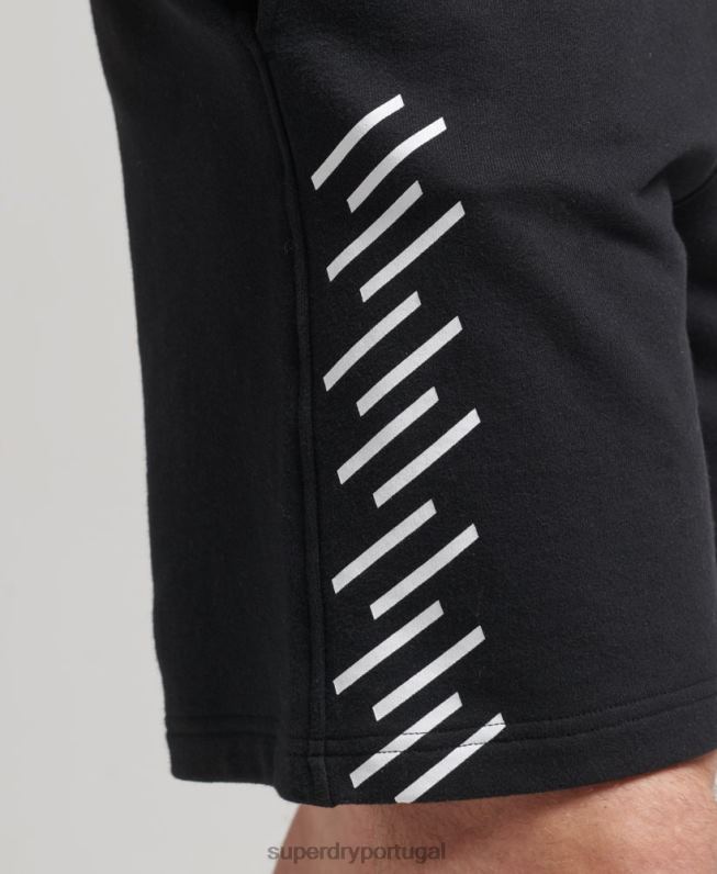 shorts esportivos code core homens preto roupas Superdry 2208H347