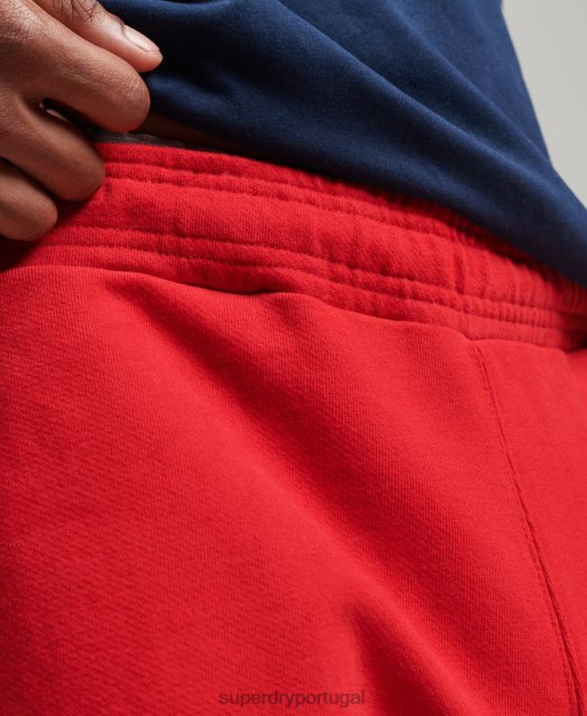 shorts esportivos code core homens vermelho roupas Superdry 2208H367