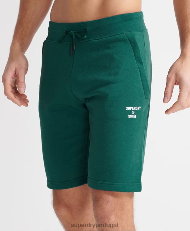 shorts esportivos de treinamento homens verde roupas Superdry 2208H371