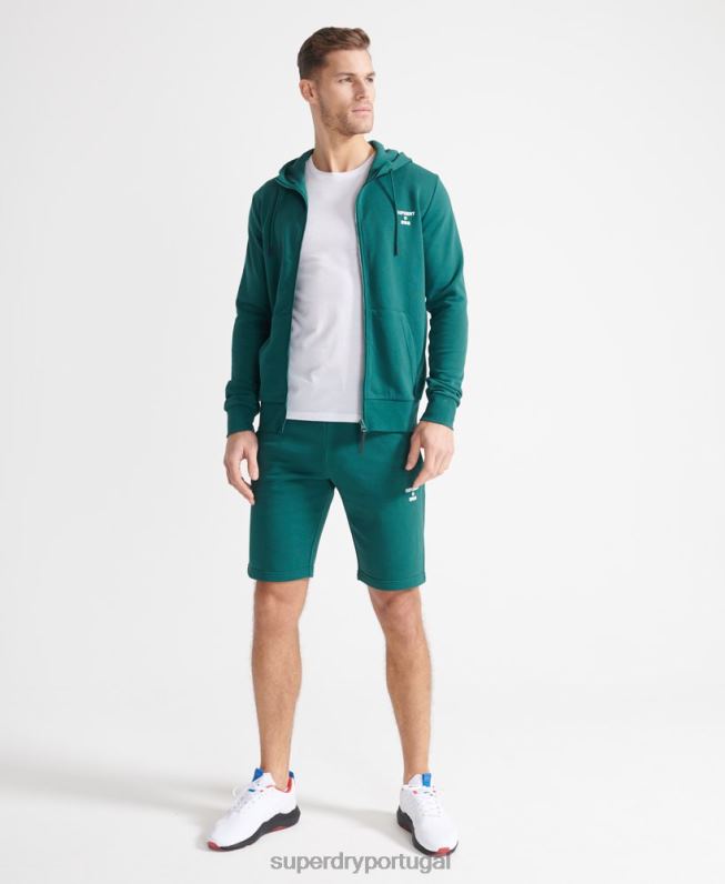 shorts esportivos de treinamento homens verde roupas Superdry 2208H371