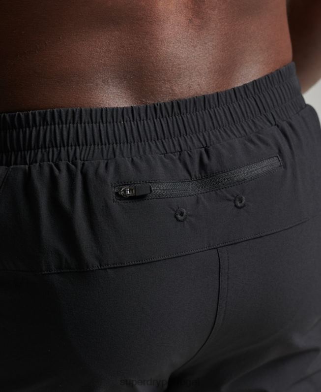 shorts esportivos principais homens preto roupas Superdry 2208H5383