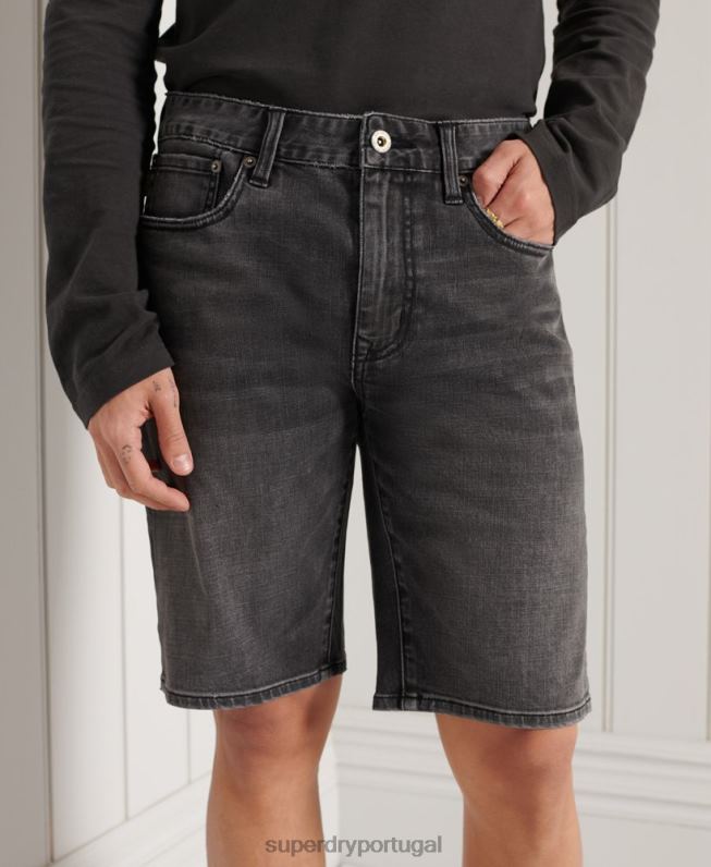 shorts finos homens cinza escuro roupas Superdry 2208H369