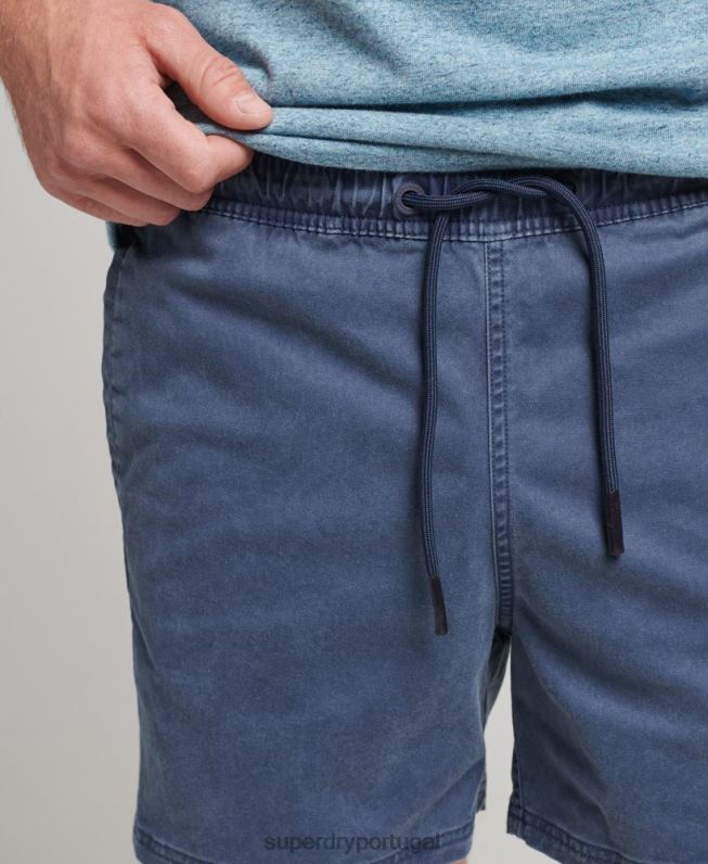 shorts listrados vintage homens marinha roupas Superdry 2208H377