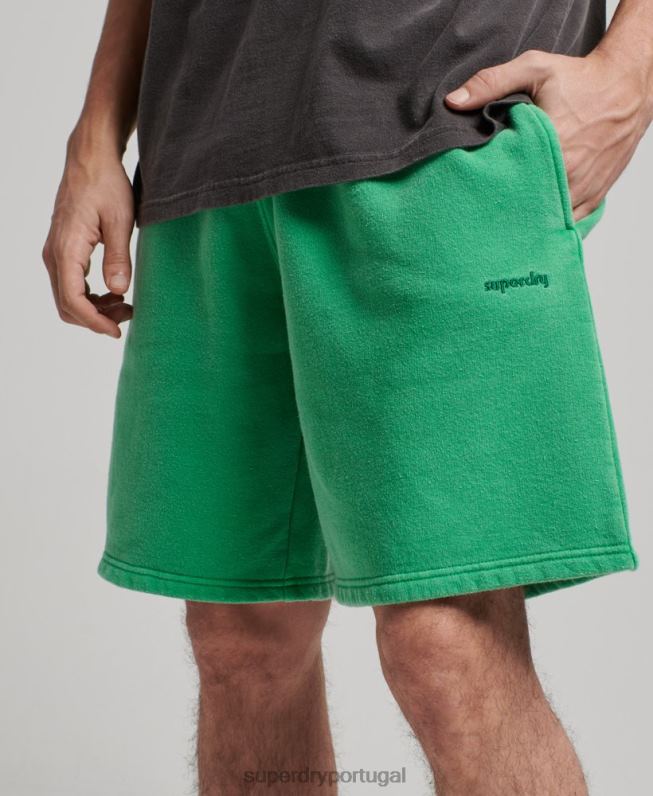 shorts marca vintage homens verde roupas Superdry 2208H295