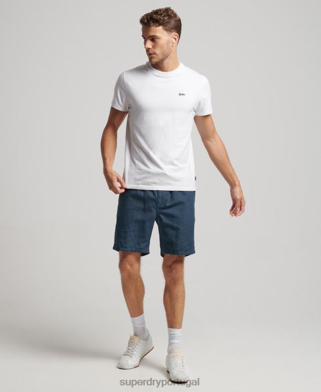 shorts overdyed vintage homens azul roupas Superdry 2208H33