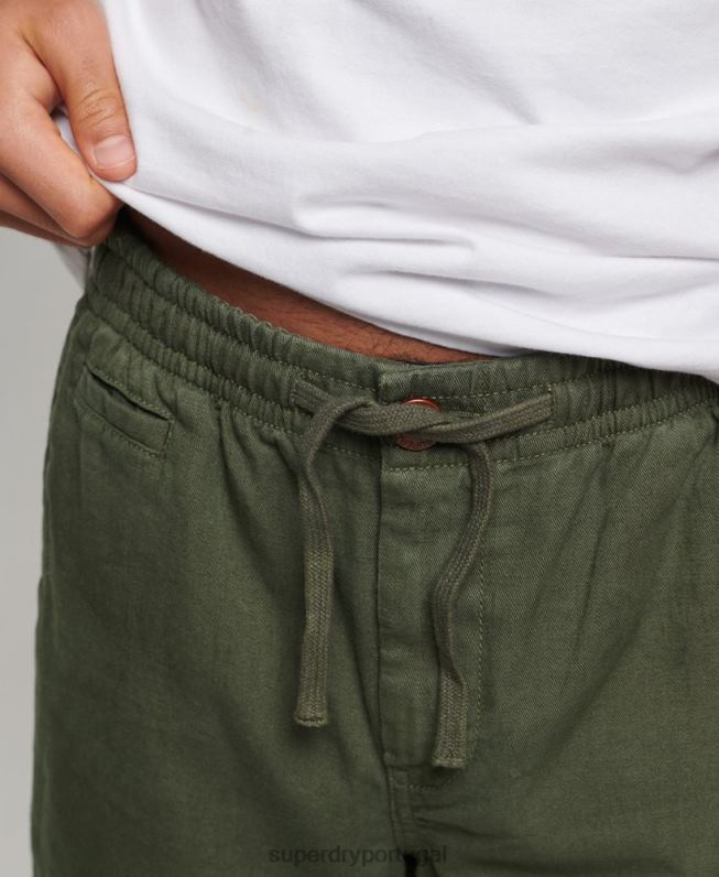 shorts overdyed vintage homens caqui roupas Superdry 2208H291