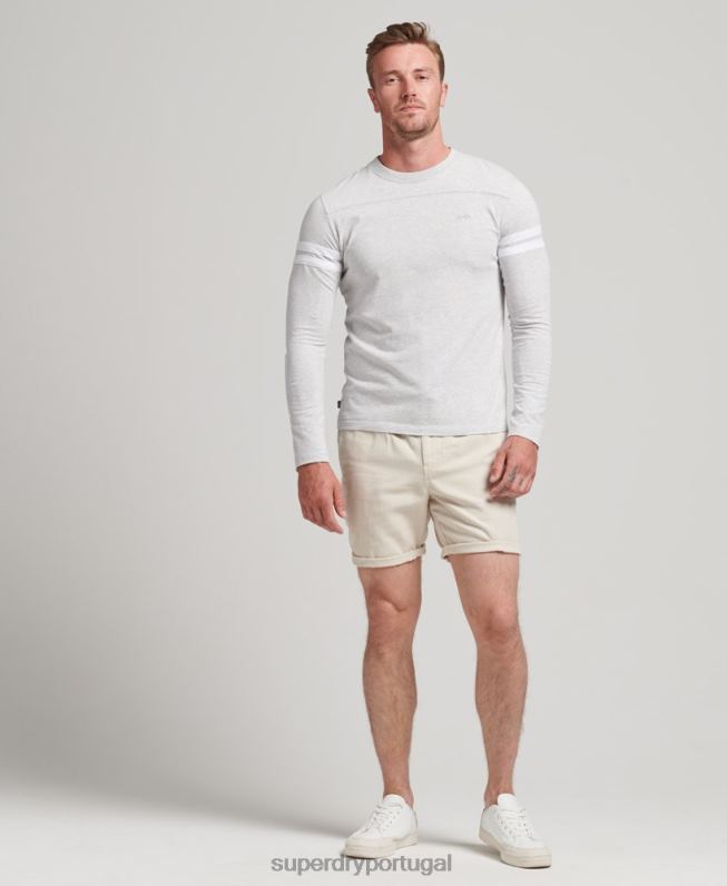 shorts overdyed vintage homens creme roupas Superdry 2208H264