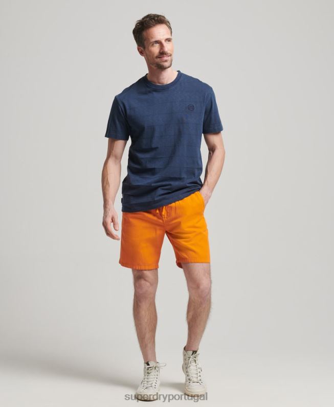 shorts overdyed vintage homens laranja roupas Superdry 2208H299