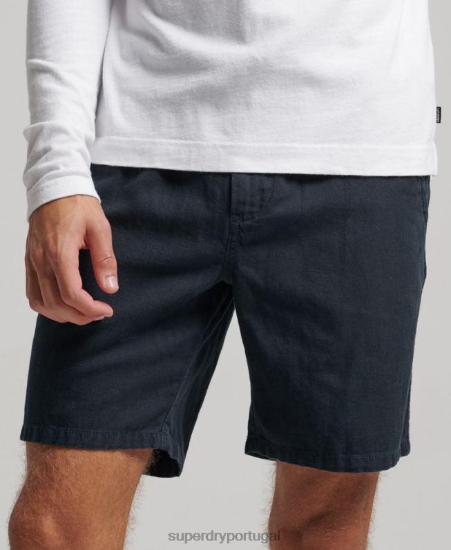 shorts overdyed vintage homens marinha roupas Superdry 2208H257