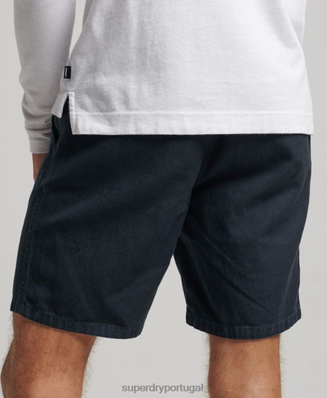 shorts overdyed vintage homens marinha roupas Superdry 2208H257