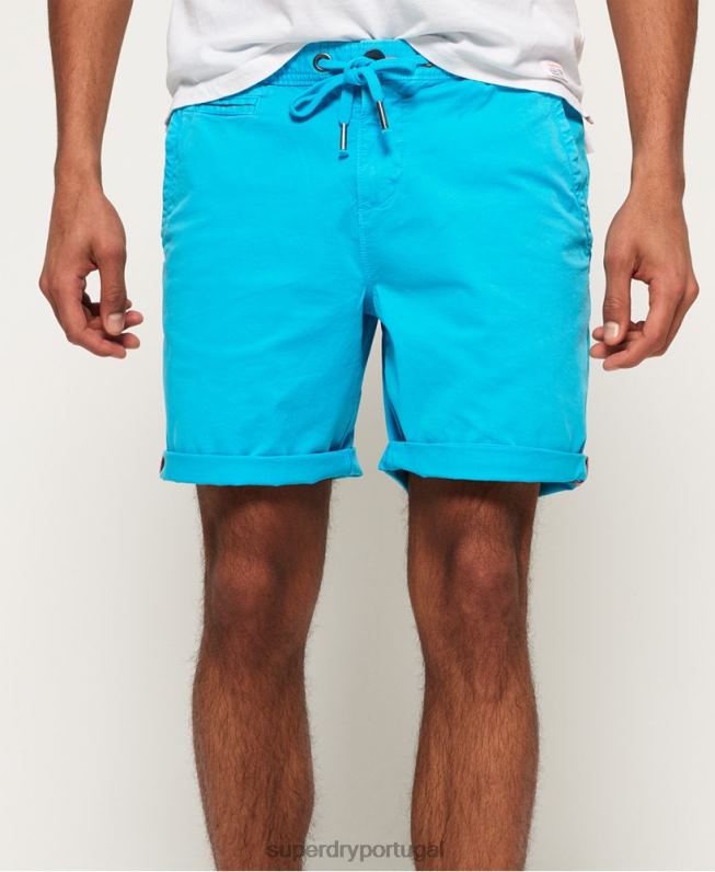 shorts queimados de sol homens azul claro roupas Superdry 2208H376