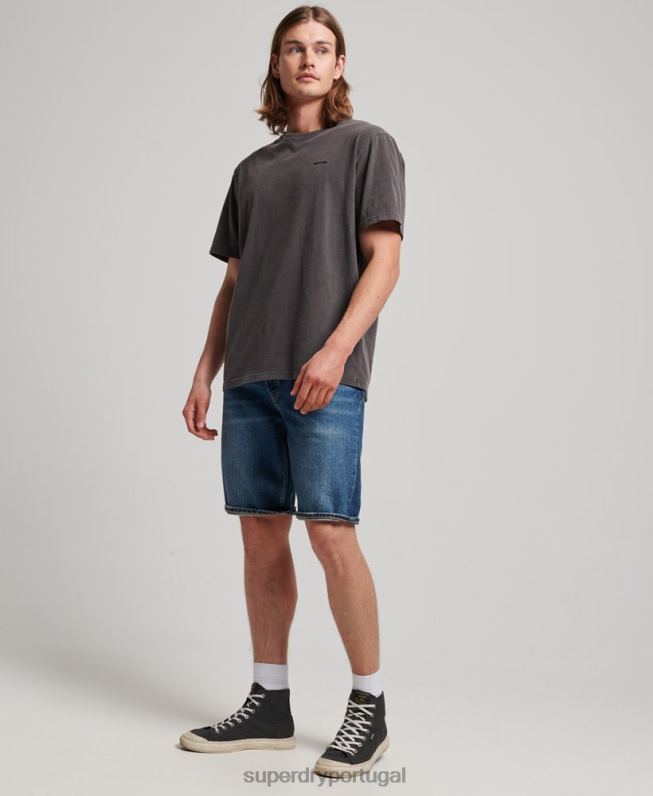 shorts retos homens azul escuro roupas Superdry 2208H110