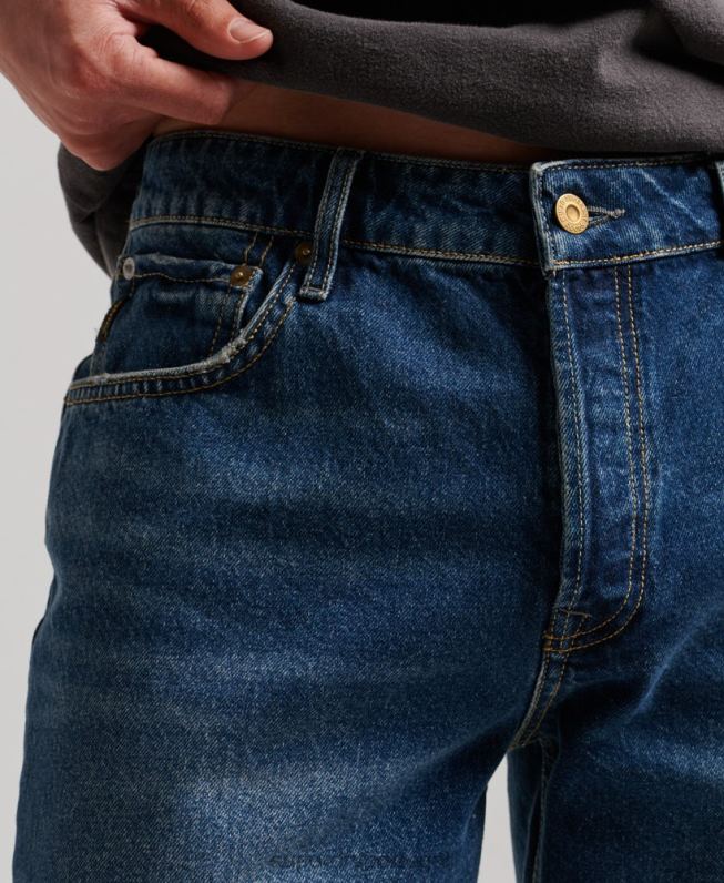 shorts retos homens azul escuro roupas Superdry 2208H110