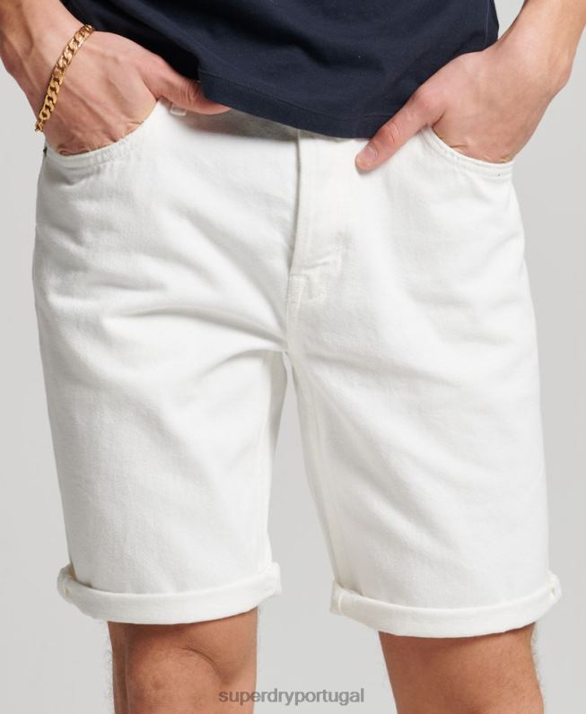 shorts retos homens branco roupas Superdry 2208H52