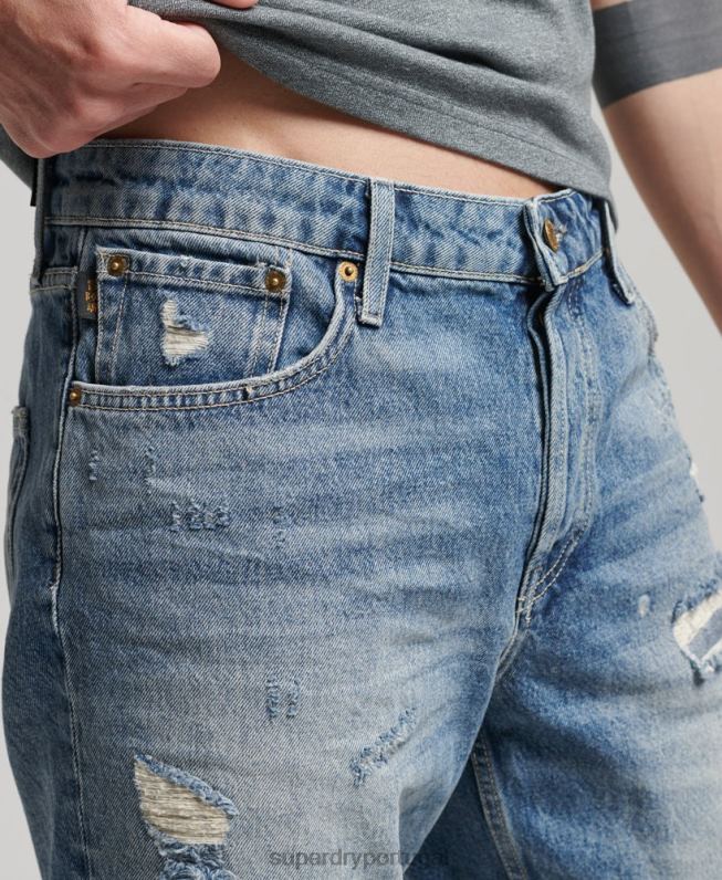 shorts retos vintage homens azul roupas Superdry 2208H277