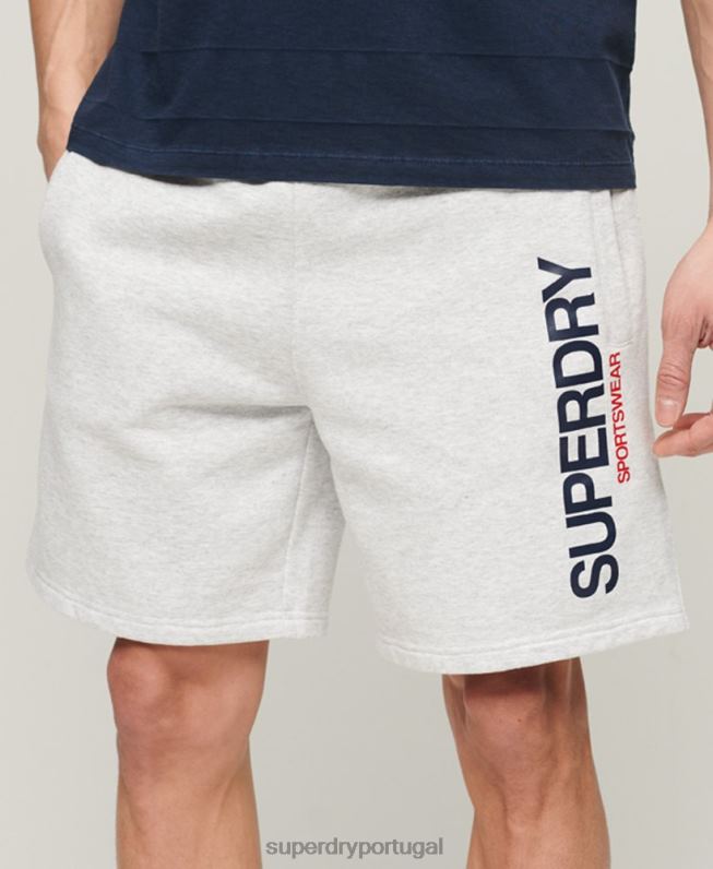 shorts soltos esportivos homens cinza roupas Superdry 2208H321