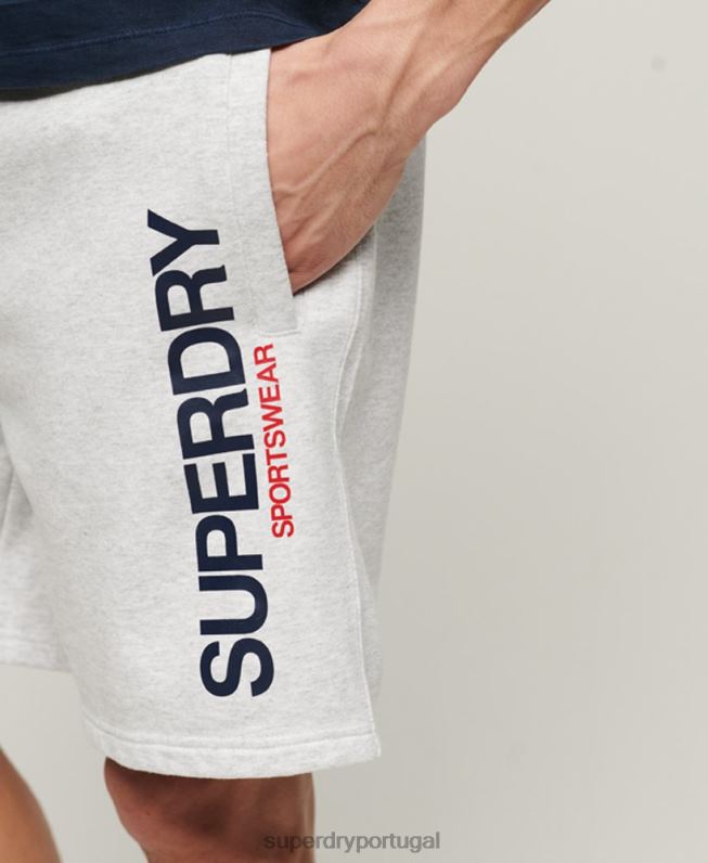 shorts soltos esportivos homens cinza roupas Superdry 2208H321