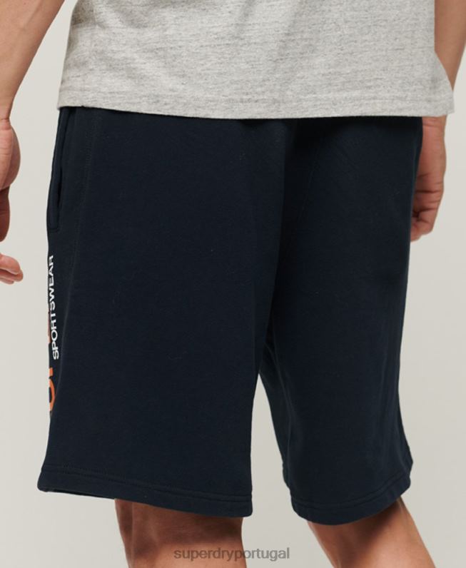 shorts soltos esportivos homens marinha roupas Superdry 2208H296