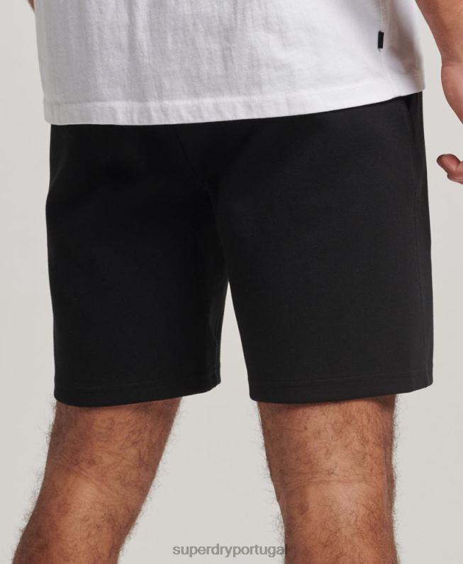 shorts tecnológicos homens preto roupas Superdry 2208H287