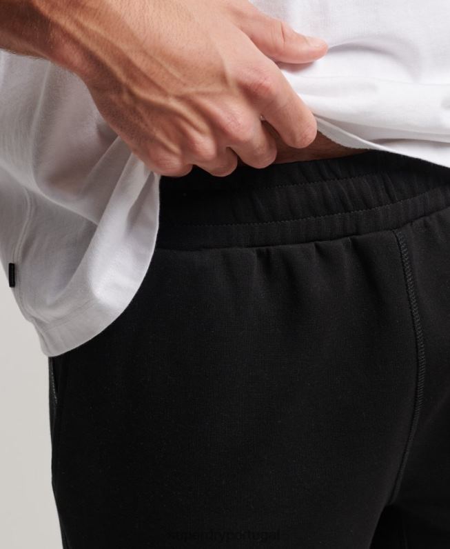shorts tecnológicos homens preto roupas Superdry 2208H287