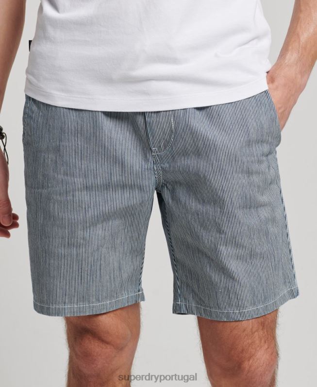 shorts tingidos demais homens azul claro roupas Superdry 2208H259
